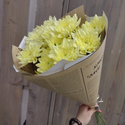 Жёлтые хризантемы